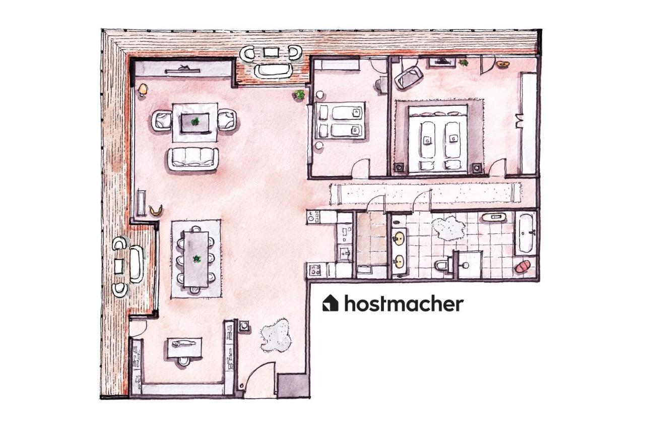 Apartament Exclusive 2Br Skyline Penthouse By Hm Wiedeń Zewnętrze zdjęcie
